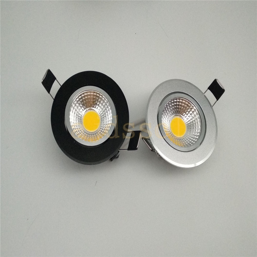 Super Bright Recessed LED Dimmable Downlight COB 3W 5W 7W 12W LED Spot light LED decoration Ceiling Lamp AC/DC 12V