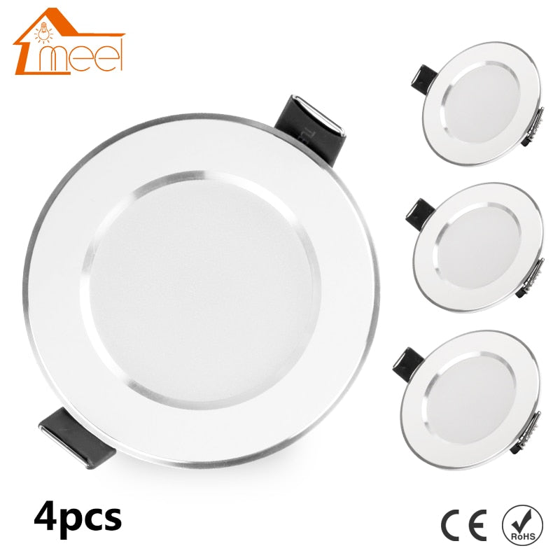 LED Downlight 4 pcs 3W 5W 7W 9W 12W 15W 220V 240V Recessed Round LED Lamp Light Indoor Lighting Warm White Cold White