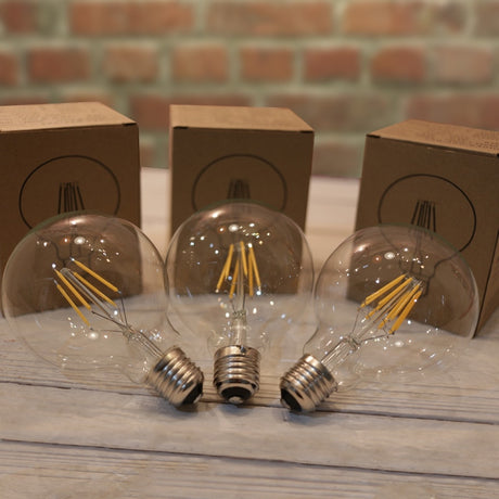 Filament Bulb G80 G95 G125 Big Global light bulb 2W 4W 6W 8W filament bulb E27 clear glass indoor lamp AC220V
