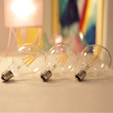Filament Bulb G80 G95 G125 Big Global light bulb 2W 4W 6W 8W filament bulb E27 clear glass indoor lamp AC220V