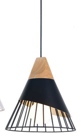 Slope lamps Pendant Lights Wood And Aluminum Restaurant Bar Coffee Dining Room LED Hanging Light Fixture