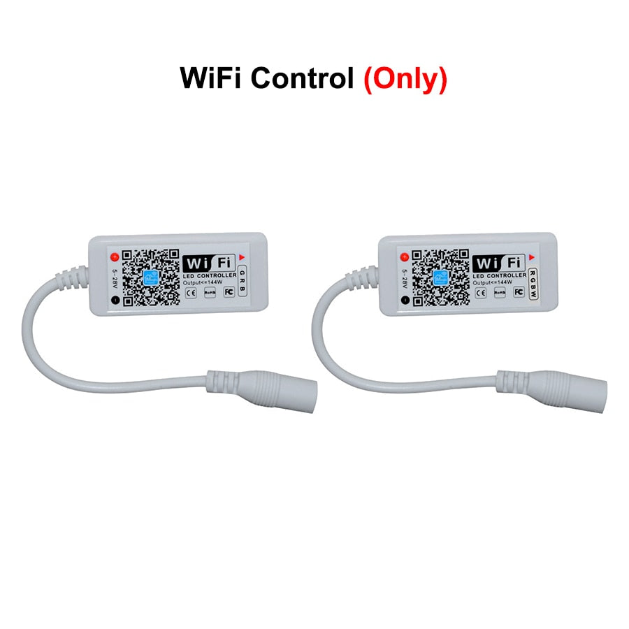 DC12V Mini Smart RGB RGBW Wi-Fi Music LED Controller 21Key RF Remote Control For RGB RGBW LED Strip Lights With IOS Android APP
