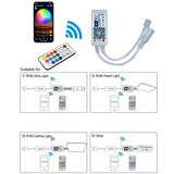 DC12V Mini Smart RGB RGBW Wi-Fi Music LED Controller 21Key RF Remote Control For RGB RGBW LED Strip Lights With IOS Android APP