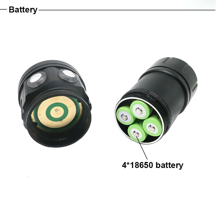 New LED Diving Flashlight Underwater 80M XHP70 / L2 Photography Video Camera Tactical Flashlight Blue +White LED Lantern Torch