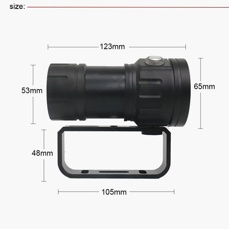 New LED Diving Flashlight Underwater 80M XHP70 / L2 Photography Video Camera Tactical Flashlight Blue +White LED Lantern Torch