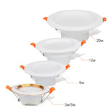 LED Downlight 3W 5W 9W 12W 20W Round Recessed Led Ceiling Downlight SMD 5730 Mini Spot Led For Bedroom Kitchen Indoor Lighting