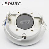 LEDIARY Bright Separable Led Downlights Round Recessed 8W 110-240V 90mm Cut Hole Aluminum GX53 Light Source 3000K/4000K/6000K