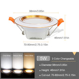 LED Downlight 3W 5W 9W 12W 20W Round Recessed Led Ceiling Downlight SMD 5730 Mini Spot Led For Bedroom Kitchen Indoor Lighting