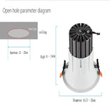 AC110-240V 4 inch 15W COB downlight  mall lobby High bay light CCT 3000K 4000K CRI Ra>85 indoor modern industry light