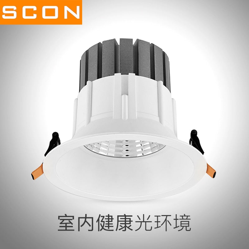 AC110-240V 4 inch 15W COB downlight  mall lobby High bay light CCT 3000K 4000K CRI Ra&gt;85 indoor modern industry light