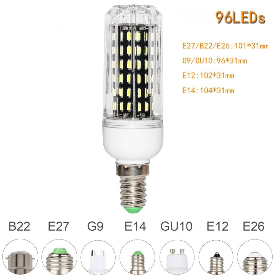 LED Corn Bulb 4014 SMD Light 10W 20W 25W 30W Lighting 36leds 72leds 96leds 138leds Ampoule Led Spotlight