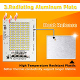 SMD LED Lamps Chip 220V Smart IC 10W 20W 30W 50W 90W LED Chip Bulb For Outdoor FloodLight Cold/Warm White