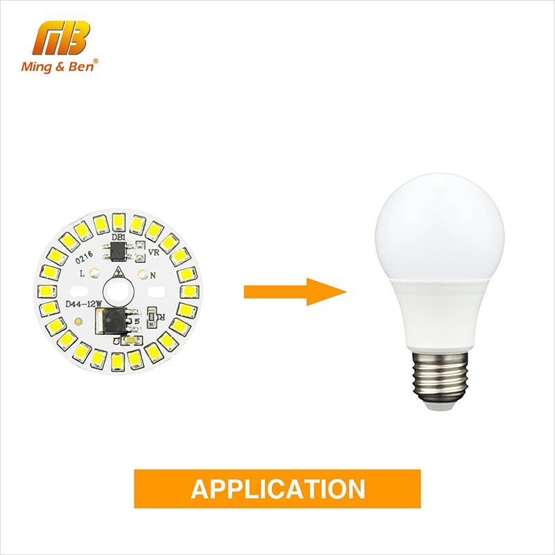 LED Bulb Lamp SMD 15W 12W 9W 7W 5W 3W Light Chip AC230V 220V Input Smart IC LED Bean For Bulb Light Cold White Warm White