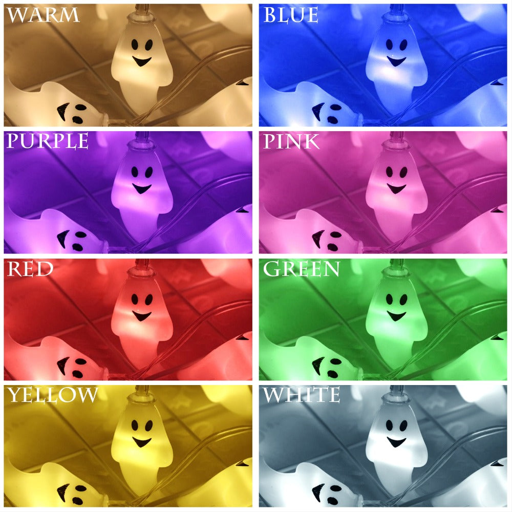 Cute Halloween Led String Light Ghost Skull Decorative Lights Fairy LED Garland Outdoor Indoor Decoration Battery Powered JQ