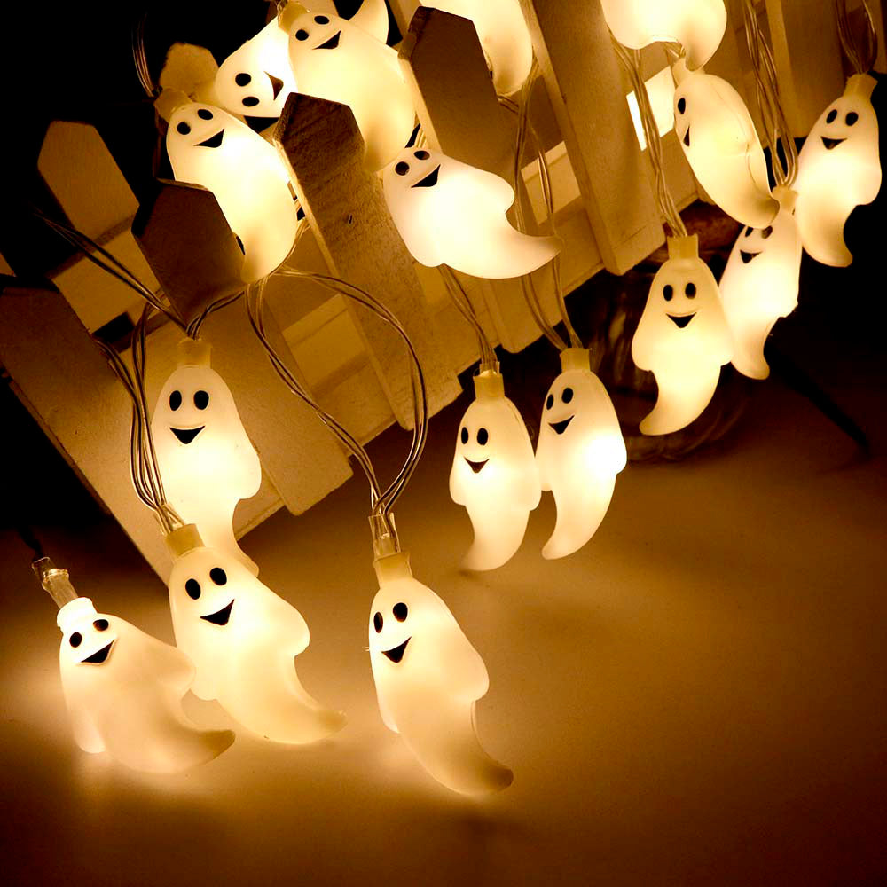 Cute Halloween Led String Light Ghost Skull Decorative Lights Fairy LED Garland Outdoor Indoor Decoration Battery Powered JQ