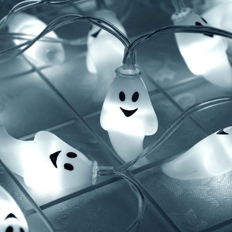 Cute Halloween Led String Light Ghost Skull Decorative Lights Fairy LED Garland Outdoor Indoor Decoration Battery Powered JQ