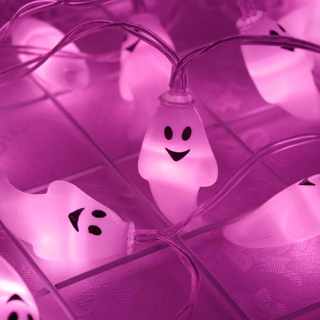 Cute Halloween Led String Light Ghost Skull Decorative Lights Fairy LED Garland Outdoor Indoor Decoration Battery Powered JQ