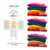 LED BULB Dimmable G9 AC120V 220V 8W 90LEDS SMD2835 No Flicker LED Light Lamp 780LM Chandelier Light Replace 80W Halogen Lighting