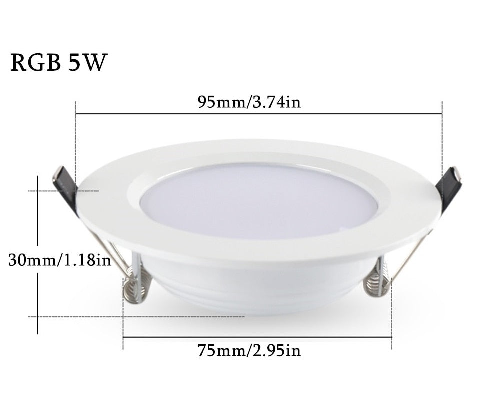 Promotion 5W 10W LED RGB bulb AC85~265V LED RGB DownLight LED Ceiling Lamp 16Colors + Remote Controller Best Limited Offer
