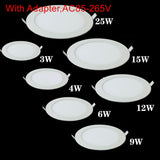 Ultra thin LED Down light lamp 3W 4W 6W 9W 12W 15W 25W led lighting Recessed grid downlight slim Round panel light