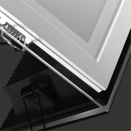 LED Panel Downlight 6W 9W 12W 18W 24W Square Glass Panel Lights Ceiling Recessed Lamps LED Spot Light AC85-265V With adapter