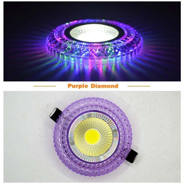 LED Colorful downlight COB AC100-230V 3W 5W 7W 9W 110V 220V led ceiling downlight rainbow RGB lamp ceiling spot light Magic color