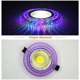 Ultra Slim Round 10pcs/lot Concealed Color phantom LED Panel Light 3W 5W 7W 9W Lamp Acrylic Downlight AC110 220V indoor light