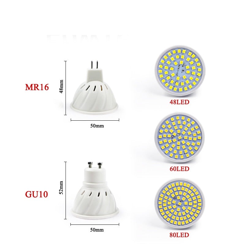 LED Lamp GU10 MR16 LED Bulb 2W 3W 4W 5W 6W 220V Lampard's LED Condenser lamp Diffusion Spotlight Energy Saving Home Lighting