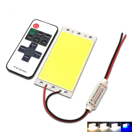 12V 15W COB LED Panel Light with Dimmer Controller 1500LM Warm Nature Cold White DC12V Dimmable LED Bulb for DIY Work Decors Lamp