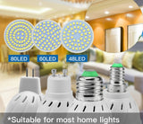 Led Spotlight Bulb E27 E14 GU10 MR16 Led Lamp 110V 220V 48 60 80 LEDs 2835 SMD Energy Saving Bombillas Lampada for Home Lighting