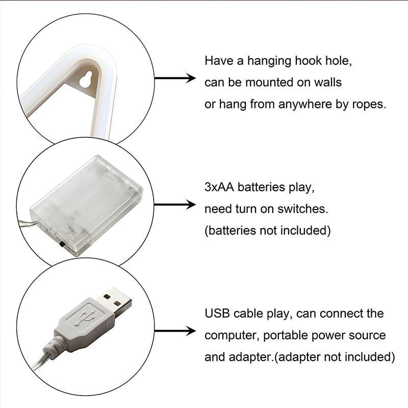 Night Light Neon Alphabet Lamp 26 Letters Number Color Change For Birthday Wedding Party Bedroom Wall Hanging Decor Light Night