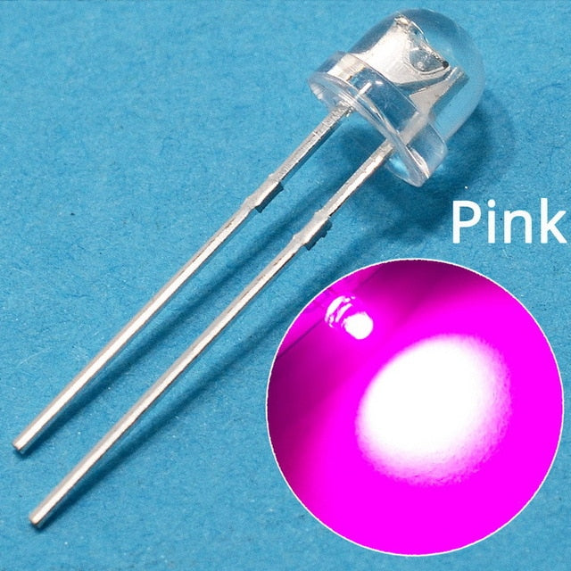 5mm emitting Diode Straw Hat White Red Green Blue Yellow Pink SMD SMT Led Water Clear Bright Wide Angle Bulb 20000mcd Lamp