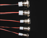 6mm 8mm 10mm 12mm 14mm Waterproof IP67 Metal LED Warning Indicator Light Signal Lamp Pilot Wire 3V 5V 12V 24V 110V 220V Red Blue