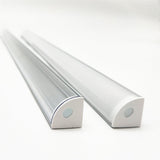 50cm led bar light housing V shape Triangle aluminum profile mikly/clear cover connector Clip channel for 10mm PCB strip