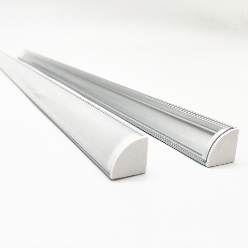50cm led bar light housing V shape Triangle aluminum profile mikly/clear cover connector Clip channel for 10mm PCB strip