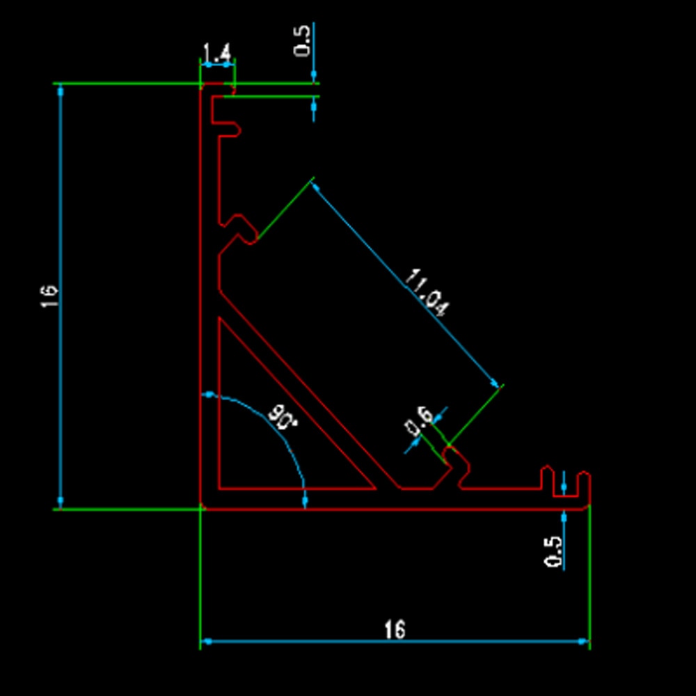 50cm led bar light housing V shape Triangle aluminum profile mikly/clear cover connector Clip channel for 10mm PCB strip