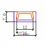 LED aluminum profile for 5050 5630  led strip,milky/transparent cover for 12mm pcb,tape light housing