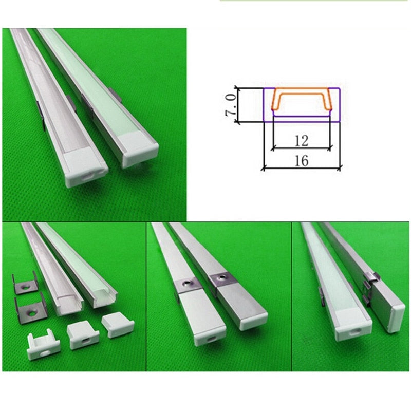 LED aluminum profile for 5050 5630  led strip,milky/transparent cover for 12mm pcb,tape light housing