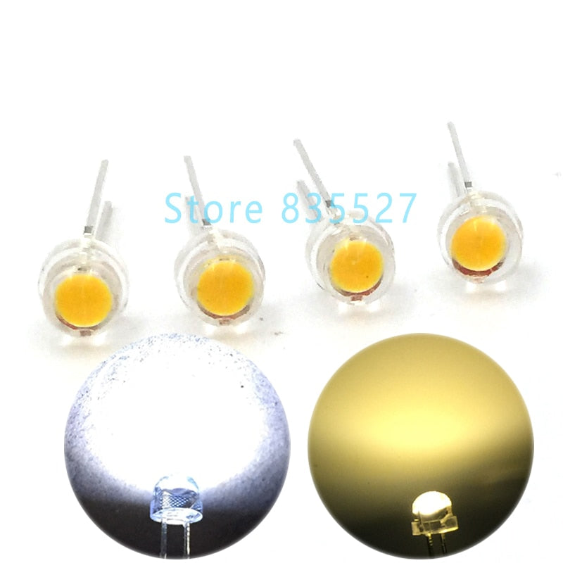 Lot LED 5MM F5 warm white / white 0.25W Super Big Chip Bright Strawhat Light Emitting Diode Chandelier Crystal Lamp DIP