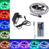 5M 10M RGB LED Strip 12V 60LEDs/m SMD 2835 Waterproof Flexible Tape Ribbon Colorful Rope Light String Lamp +LED Controller +Power