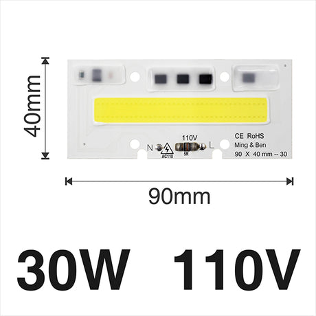 Smart IC Light LED Bright COB Bulb Lamp 30W 50W 70W 100W 150W AC220V 110V Input High Power IP65 Smart IC DIY For LED Flood Light