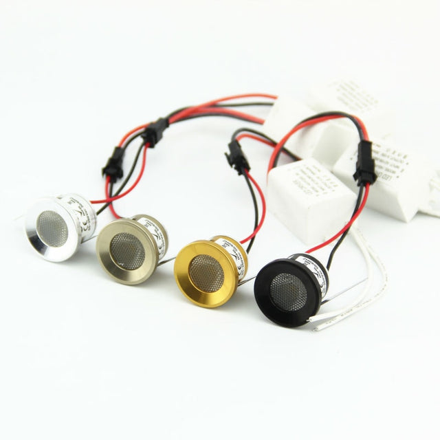 1W DC12 AC85-260V Small Mini LED Spot light Recessed Ceiling Lamps LED Under Cabinet Downlights CE ROSH