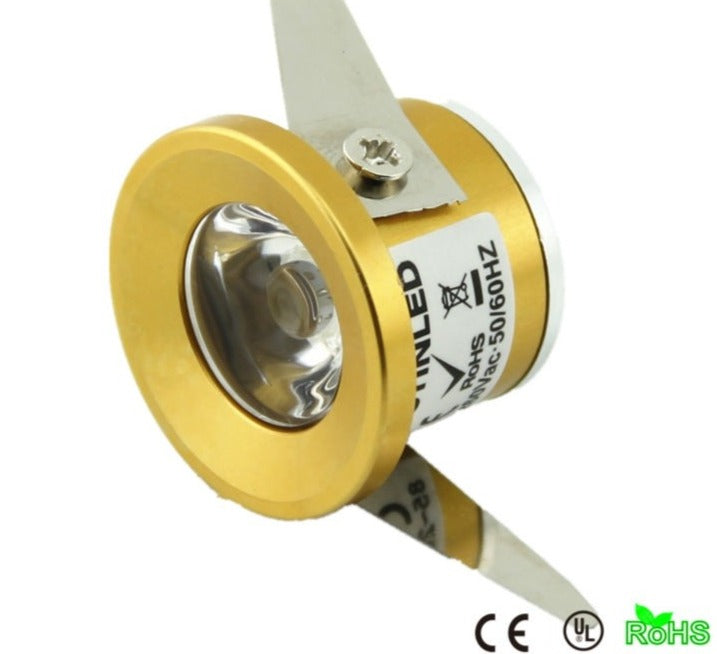 1W DC12 AC85-260V Small Mini LED Spot light Recessed Ceiling Lamps LED Under Cabinet Downlights CE ROSH