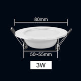 Led Downlight 3W 5W 7W 9W 12W 15W LED Ceiling Round Recessed Lamp 6Pcs 220V 230V LED Spot Light For Bathroom Kitchen