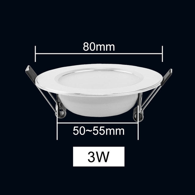 Led Downlight 3W 5W 7W 9W 12W 15W LED Ceiling Round Recessed Lamp 6Pcs 220V 230V LED Spot Light For Bathroom Kitchen