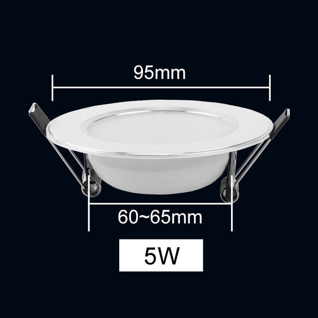 Led Downlight 3W 5W 7W 9W 12W 15W LED Ceiling Round Recessed Lamp 6Pcs 220V 230V LED Spot Light For Bathroom Kitchen