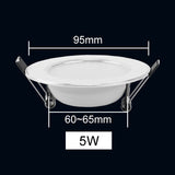 Led Downlight 3W 5W 7W 9W 12W 15W LED Ceiling Round Recessed Lamp 6Pcs 220V 230V LED Spot Light For Bathroom Kitchen
