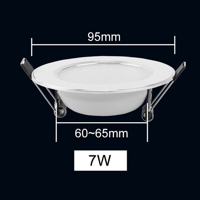 Led Downlight 3W 5W 7W 9W 12W 15W LED Ceiling Round Recessed Lamp 6Pcs 220V 230V LED Spot Light For Bathroom Kitchen