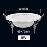 Led Downlight 3W 5W 7W 9W 12W 15W LED Ceiling Round Recessed Lamp 6Pcs 220V 230V LED Spot Light For Bathroom Kitchen