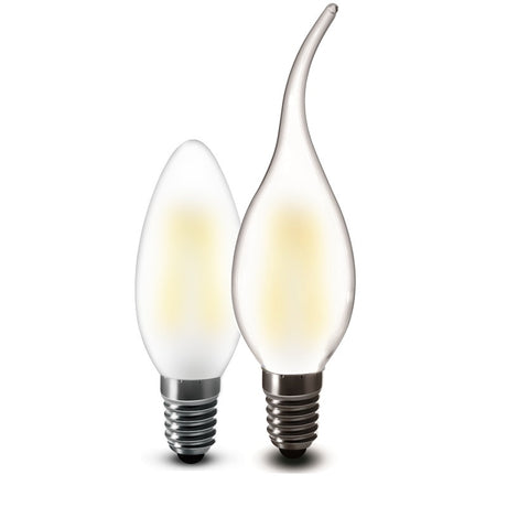 E14 COB LED Candle Lamp C35 B10 2w 4w 6w Flame Frosted LED Filament Bulb light 220v 230v AC Crystal chandelier light source